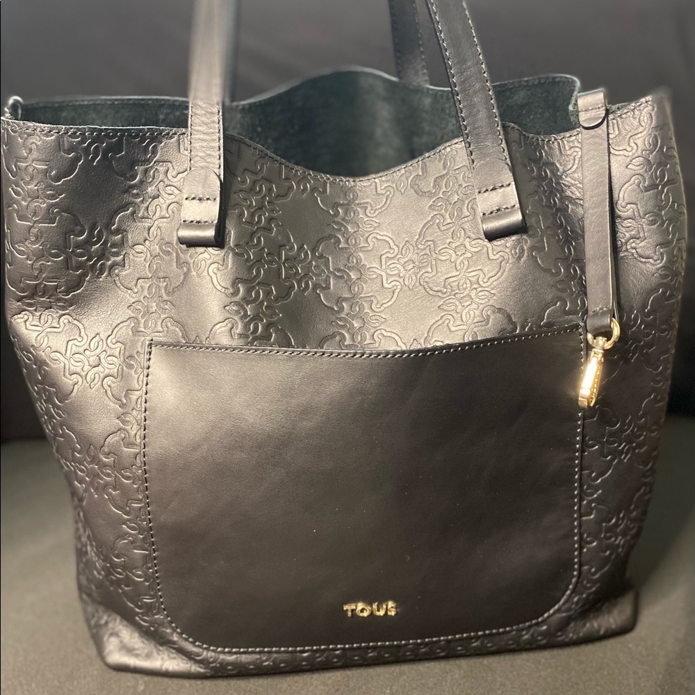 TOUS black Leather tote